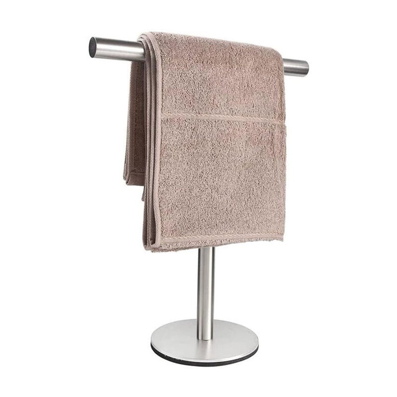 T-Shape Bath Hand Towel Holder Stand,Hand Towel Stand,Stainless Steel Free Standing Hand Towel Rack With Heavy Base,Adjustable Retractable T-Shape Hand Towel Rack For Bathroom Kitchen & Countertop - Image 1